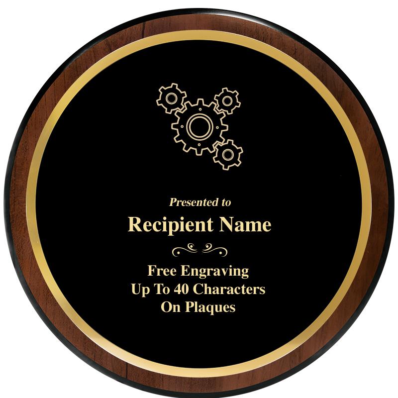 9" ROUND WOOD PLAQUE