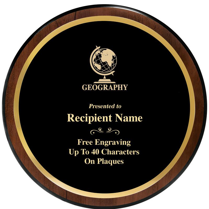 9" ROUND WOOD PLAQUE