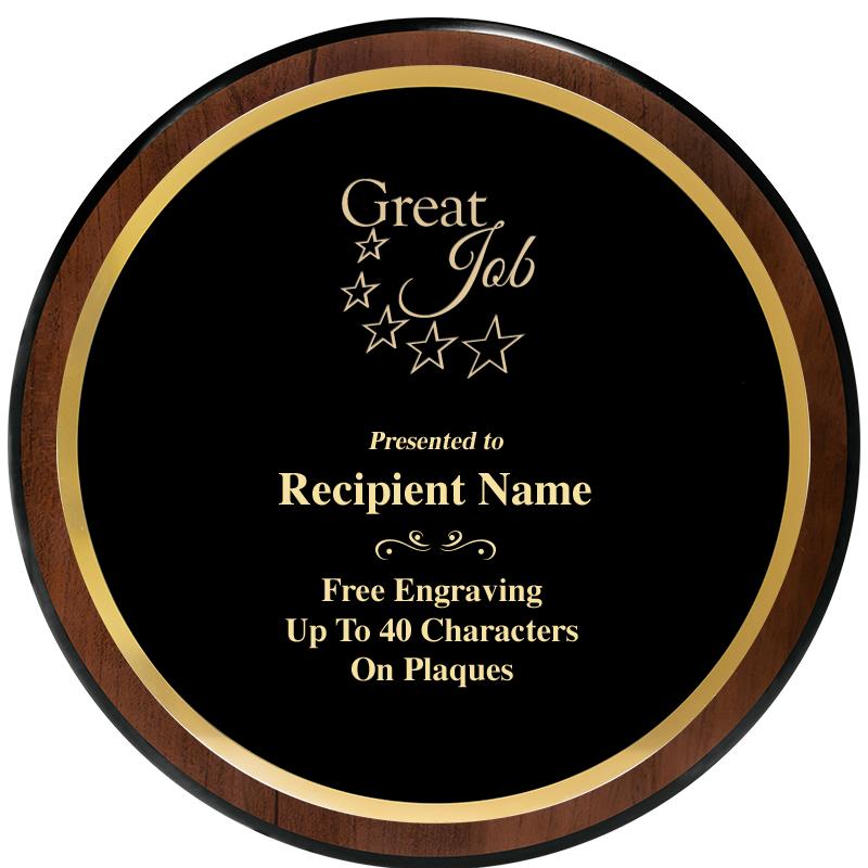 9" ROUND WOOD PLAQUE