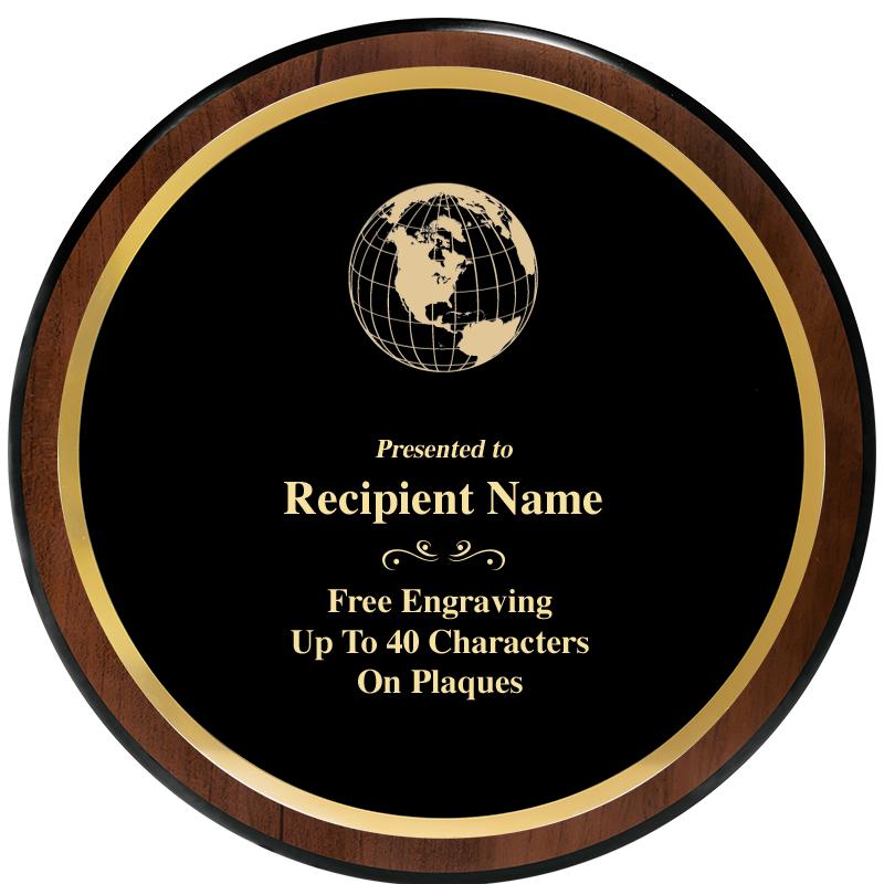 9" ROUND WOOD PLAQUE