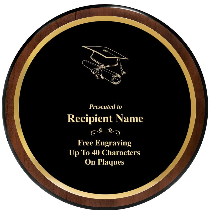 9" ROUND WOOD PLAQUE