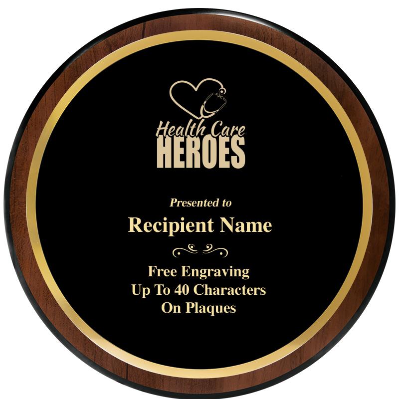 9" ROUND WOOD PLAQUE