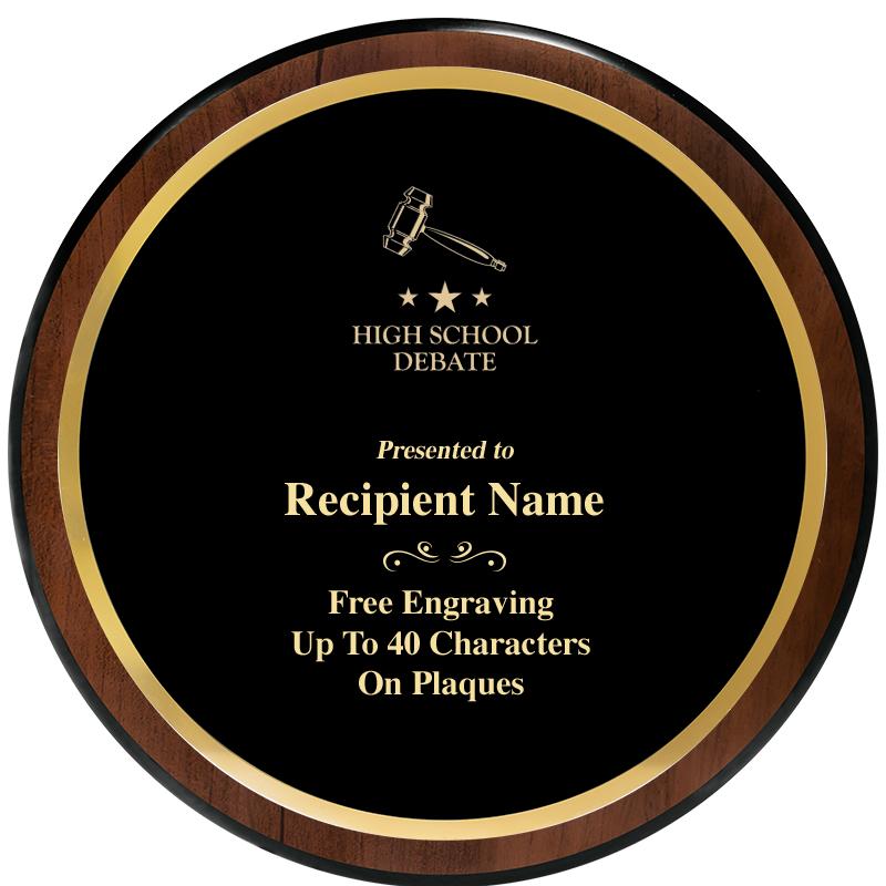 9" ROUND WOOD PLAQUE