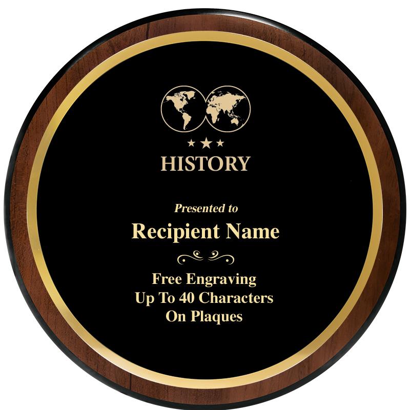 9" ROUND WOOD PLAQUE