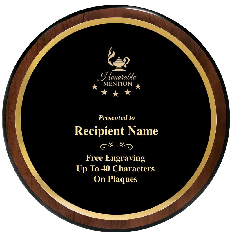 9" ROUND WOOD PLAQUE