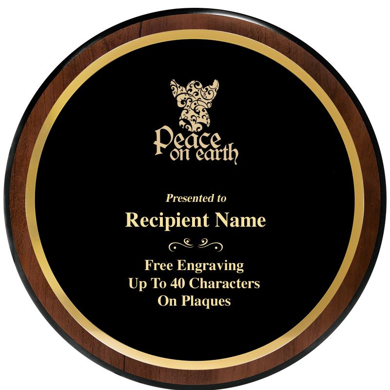 9" ROUND WOOD PLAQUE