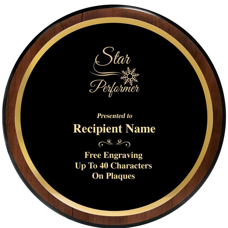 9" ROUND WOOD PLAQUE