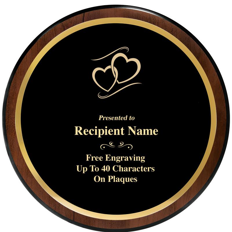 9" ROUND WOOD PLAQUE