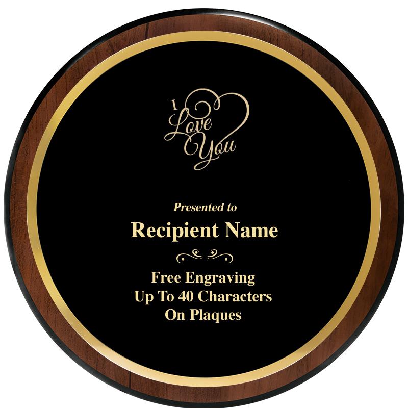 9" ROUND WOOD PLAQUE