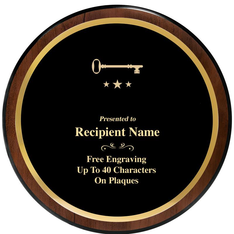 9" ROUND WOOD PLAQUE