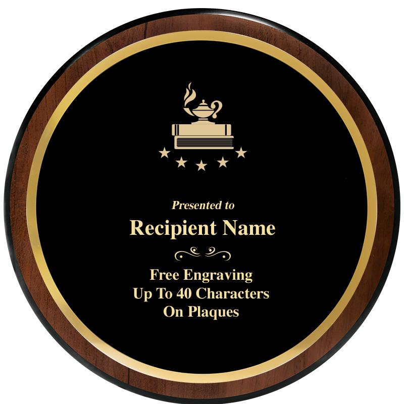 9" ROUND WOOD PLAQUE