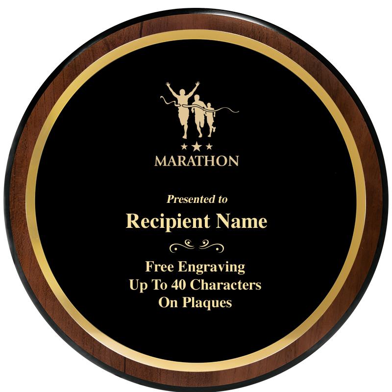 9" ROUND WOOD PLAQUE