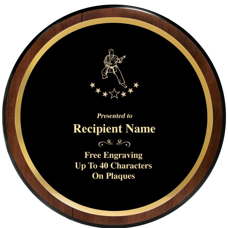 9" ROUND WOOD PLAQUE