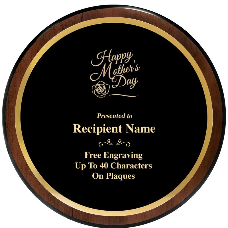 9" ROUND WOOD PLAQUE