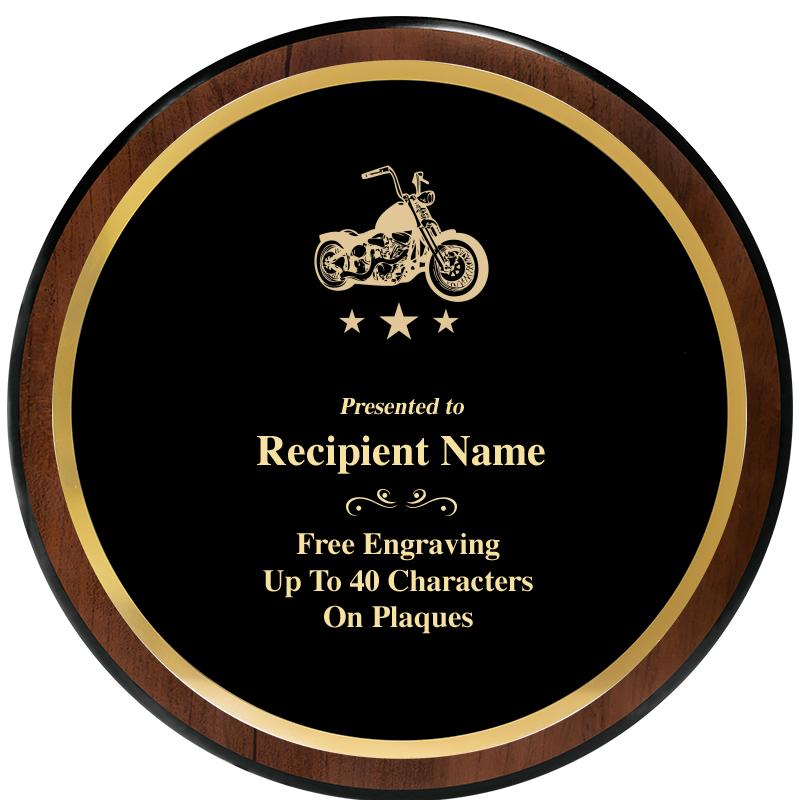 9" ROUND WOOD PLAQUE