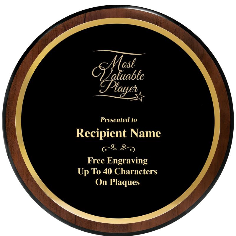 9" ROUND WOOD PLAQUE