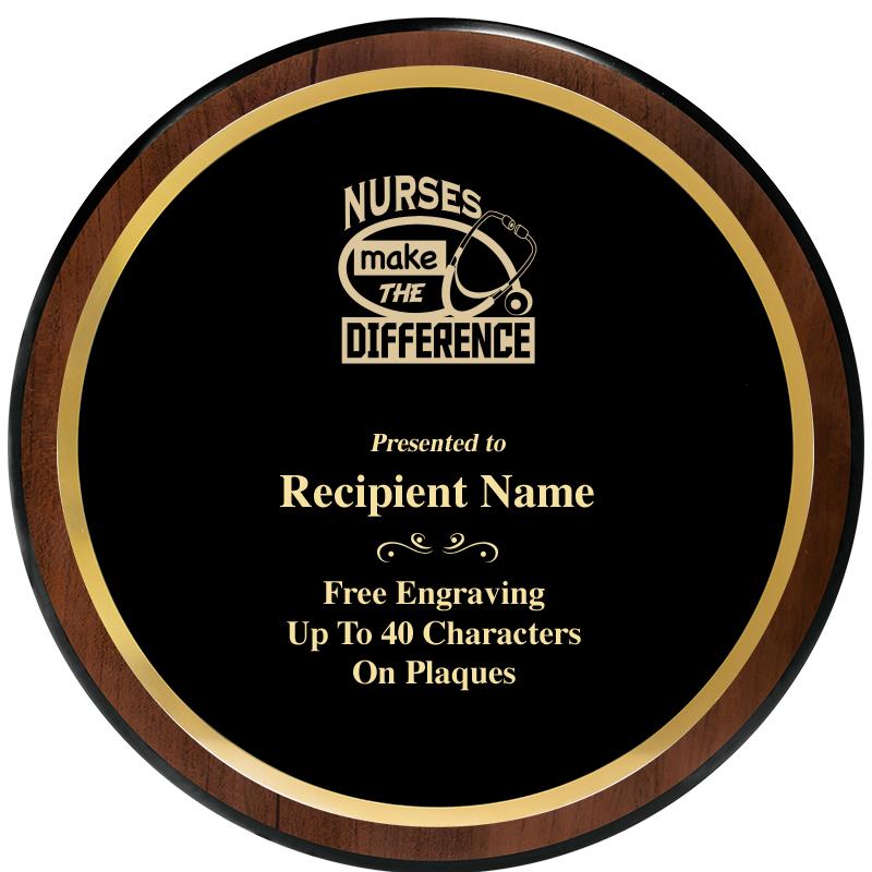 9" ROUND WOOD PLAQUE