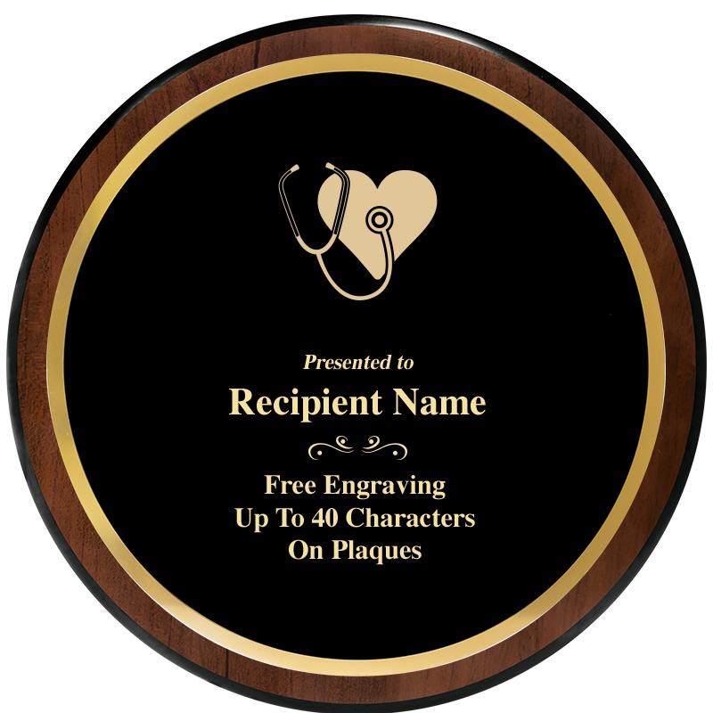 9" ROUND WOOD PLAQUE