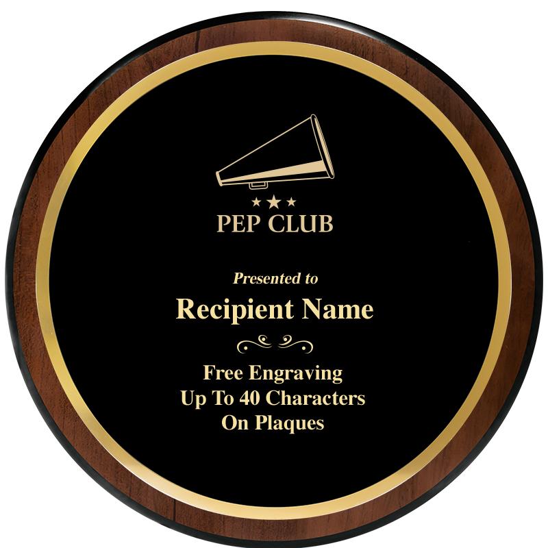 9" ROUND WOOD PLAQUE