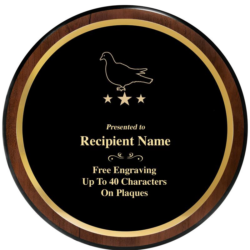 9" ROUND WOOD PLAQUE