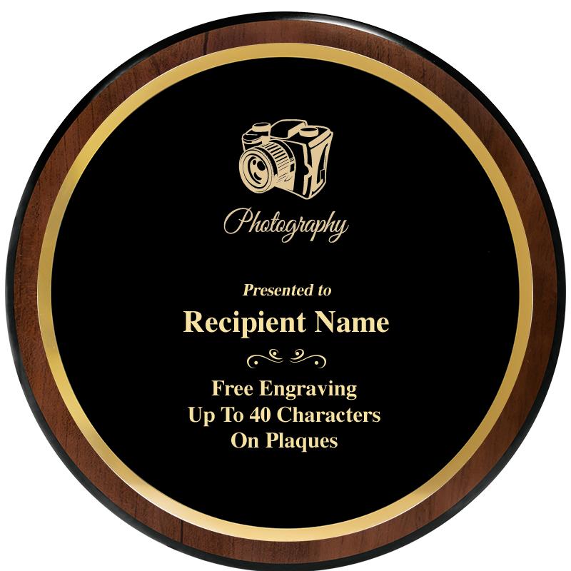 9" ROUND WOOD PLAQUE