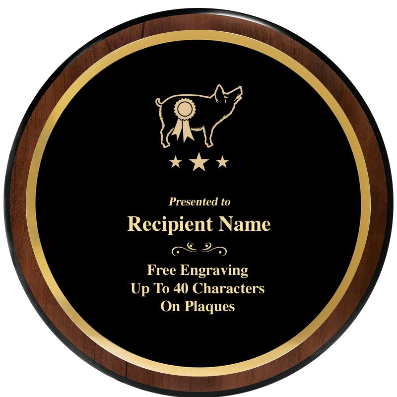 9" ROUND WOOD PLAQUE