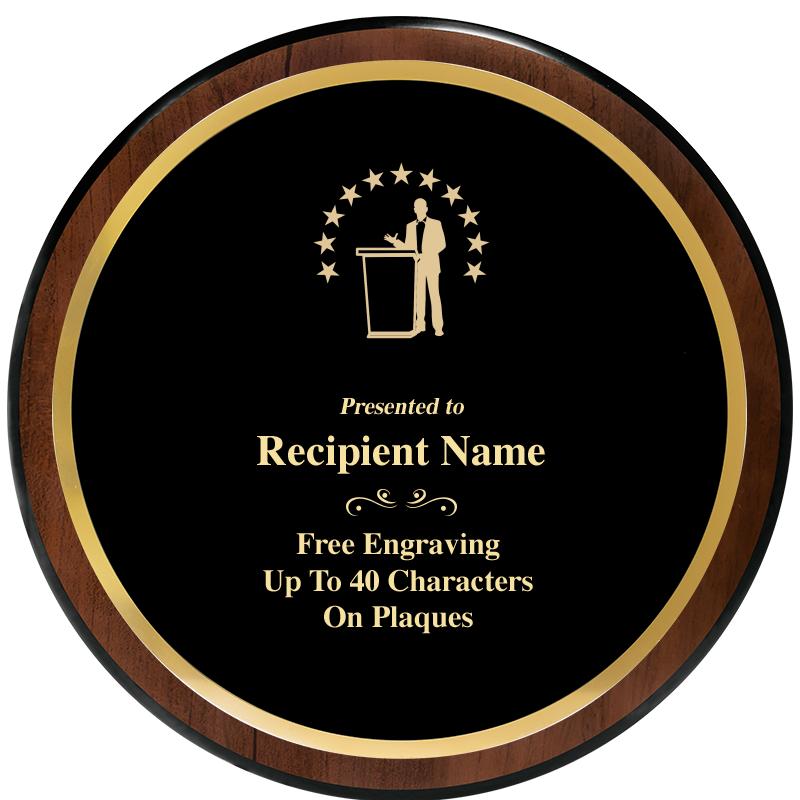 9" ROUND WOOD PLAQUE