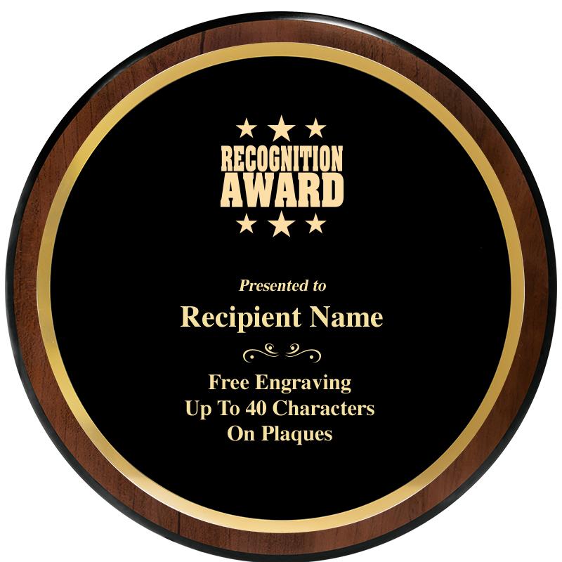 9" ROUND WOOD PLAQUE