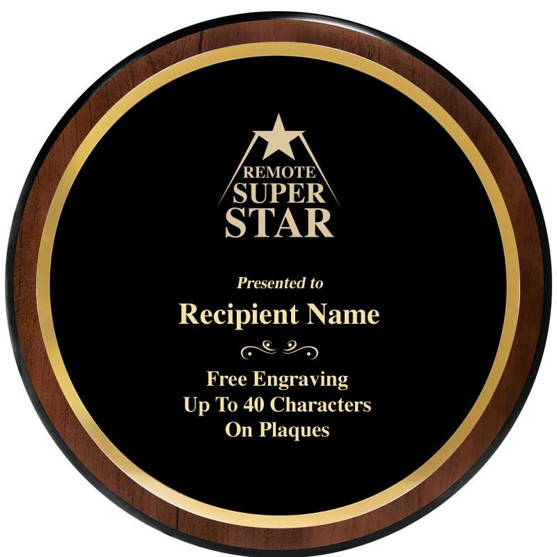 9" ROUND WOOD PLAQUE