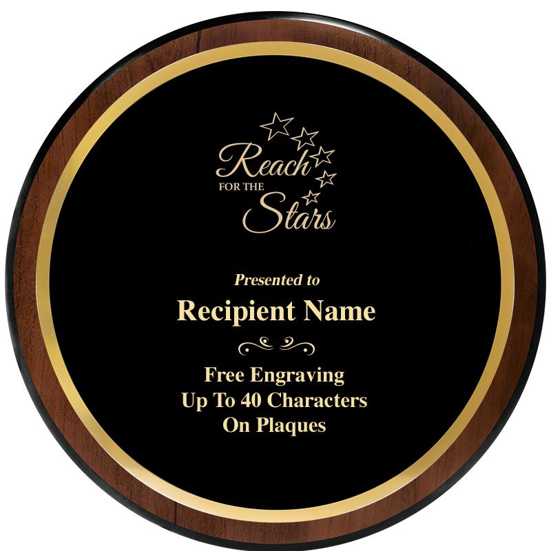 9" ROUND WOOD PLAQUE