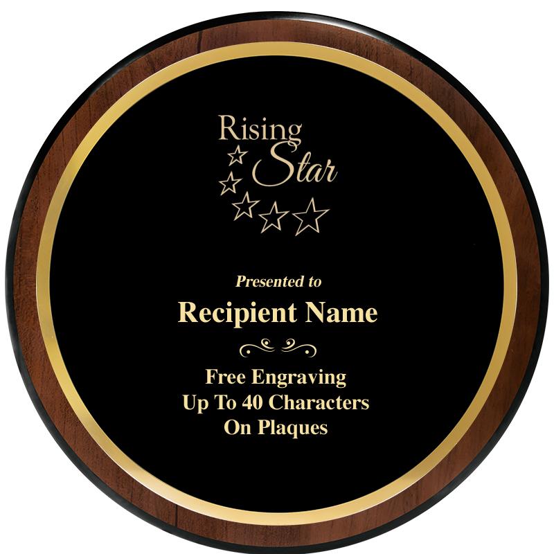 9" ROUND WOOD PLAQUE