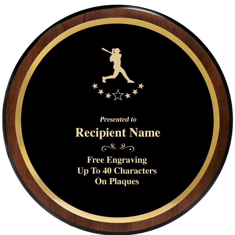 9" ROUND WOOD PLAQUE