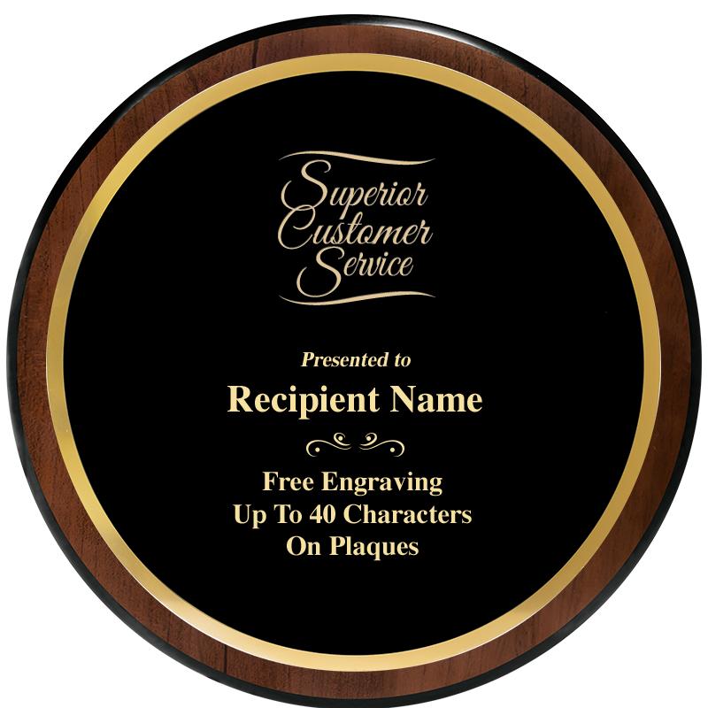 9" ROUND WOOD PLAQUE