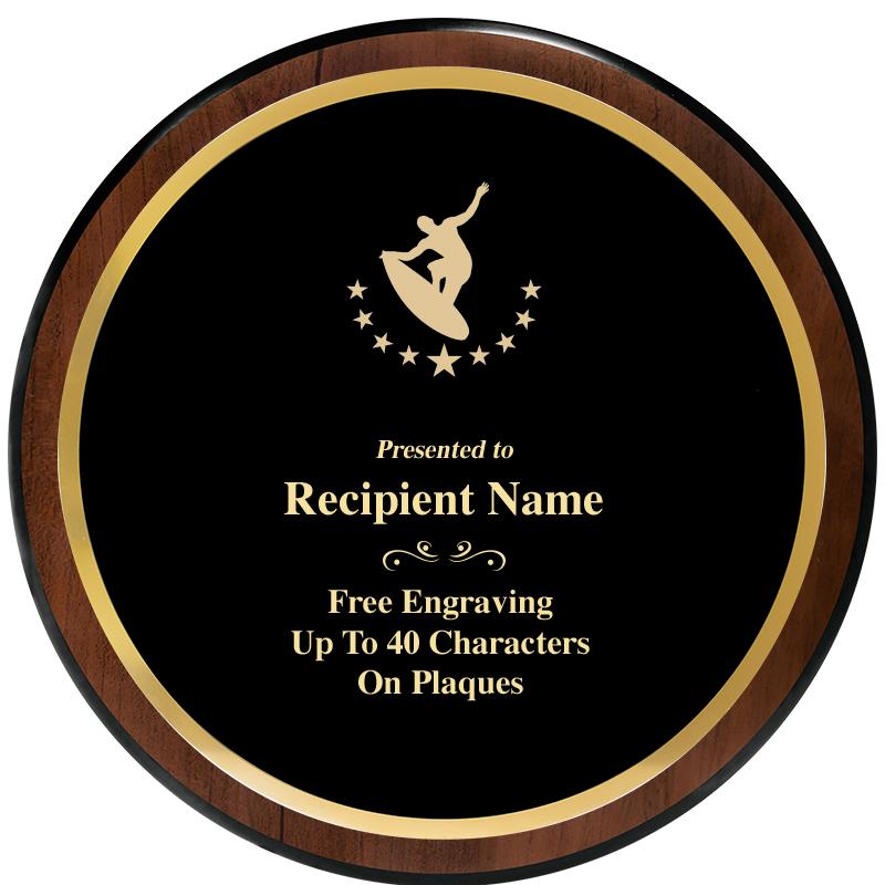 9" ROUND WOOD PLAQUE