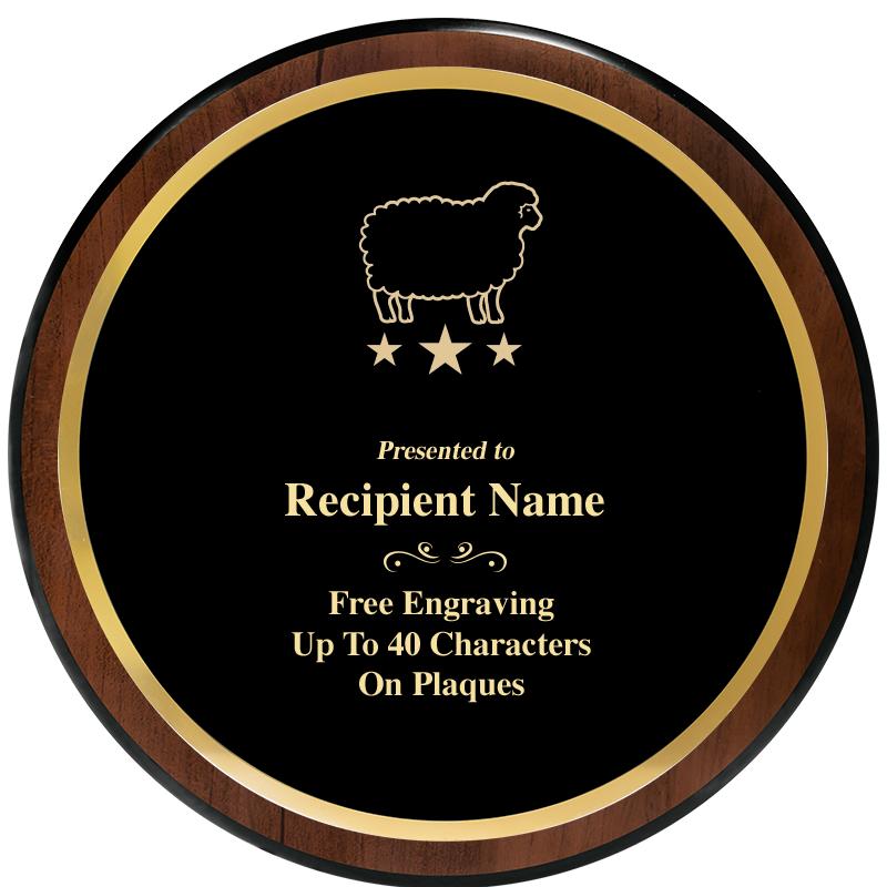 9" ROUND WOOD PLAQUE