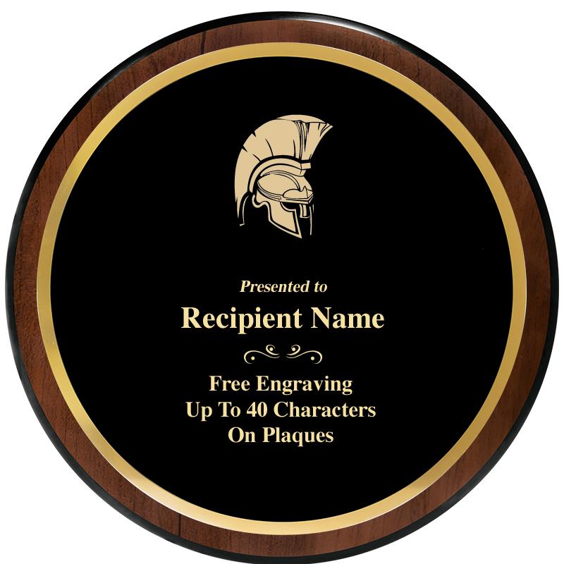 9" ROUND WOOD PLAQUE