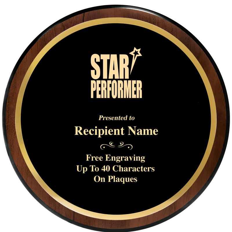 9" ROUND WOOD PLAQUE