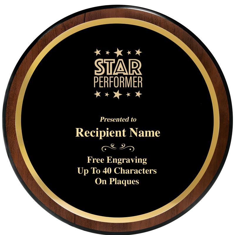 9" ROUND WOOD PLAQUE