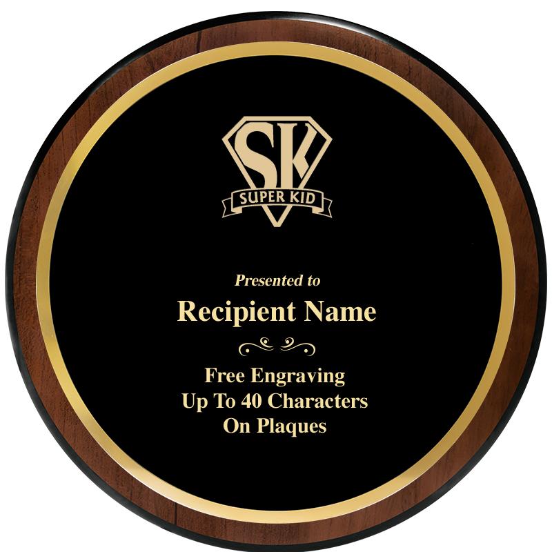 9" ROUND WOOD PLAQUE