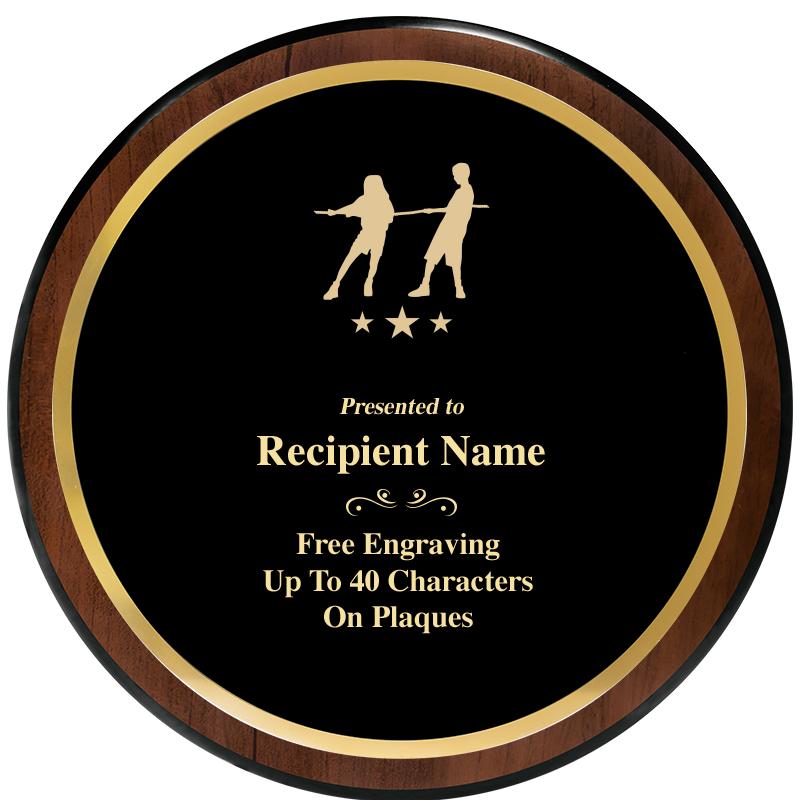 9" ROUND WOOD PLAQUE