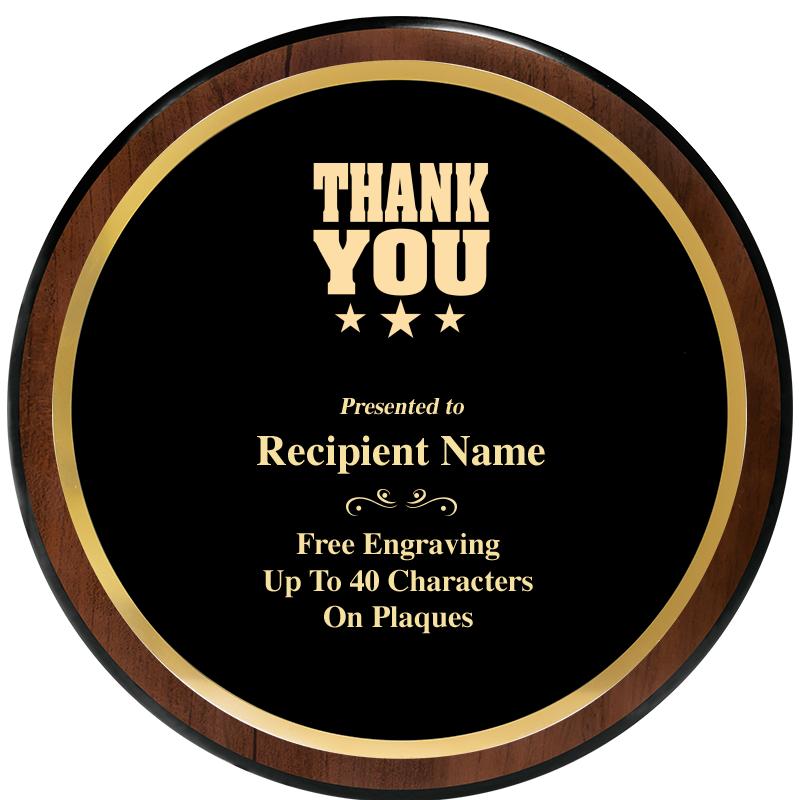 9" ROUND WOOD PLAQUE