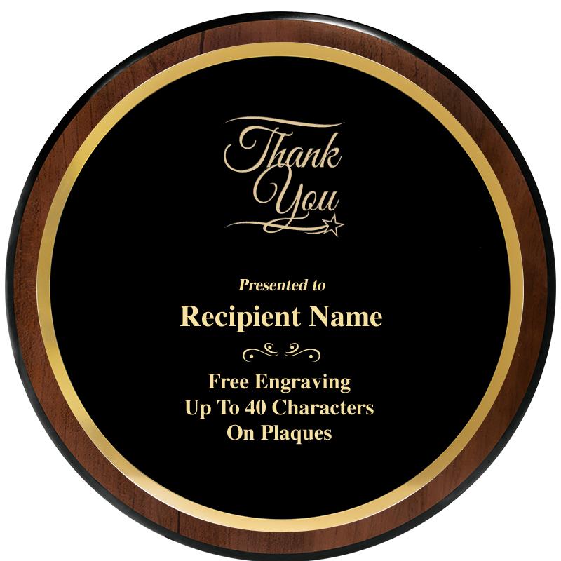 9" ROUND WOOD PLAQUE