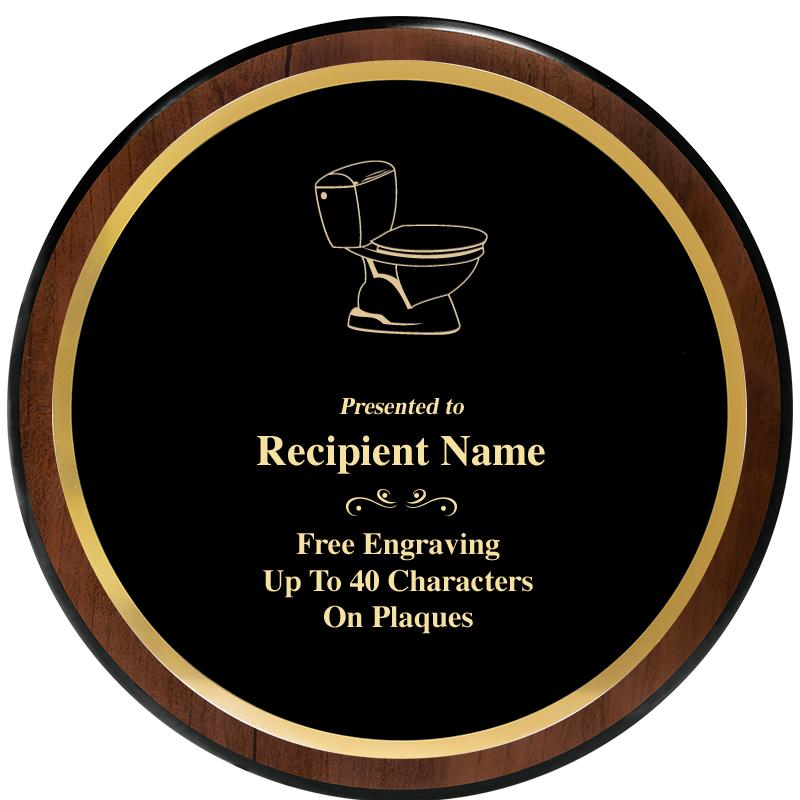 9" ROUND WOOD PLAQUE