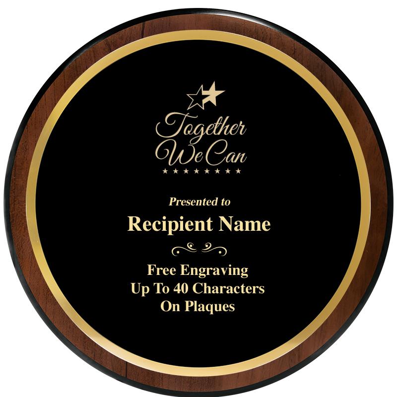 9" ROUND WOOD PLAQUE