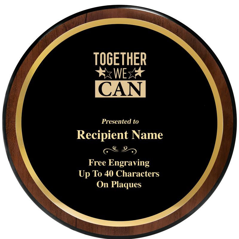 9" ROUND WOOD PLAQUE