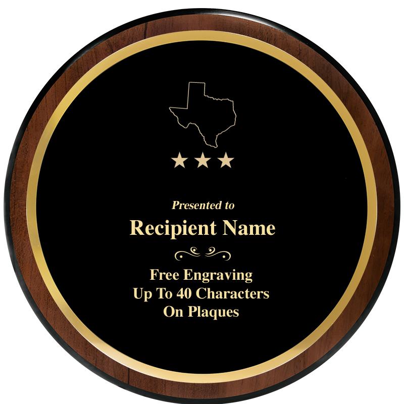 9" ROUND WOOD PLAQUE