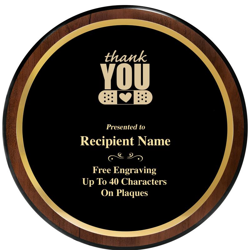 9" ROUND WOOD PLAQUE