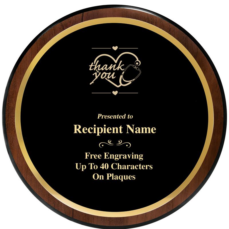 9" ROUND WOOD PLAQUE