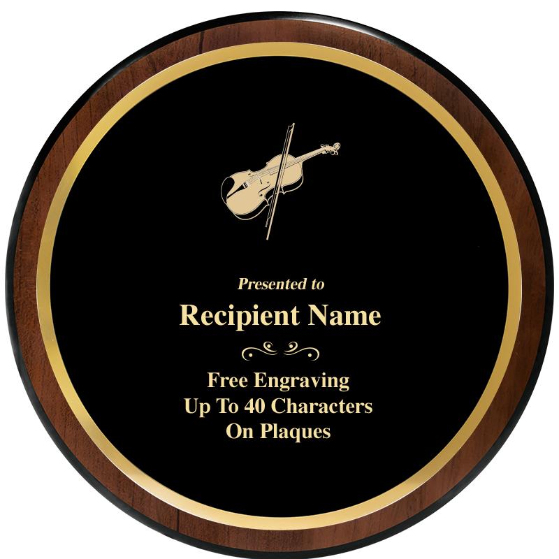 9" ROUND WOOD PLAQUE