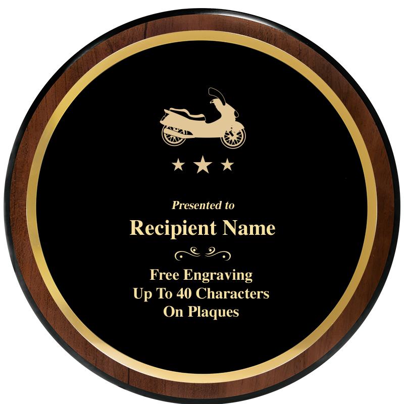 9" ROUND WOOD PLAQUE
